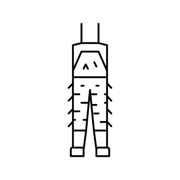 pantalon de camouflage pour illustration vectorielle icône ligne de chasse - Vecteur, image