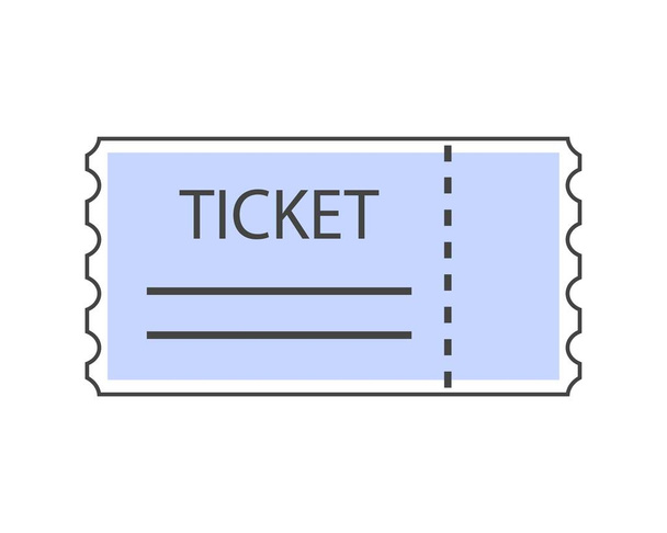 Ticket icon on white isolated background. Layers grouped for easy editing illustration. For your design. - Vector, Image