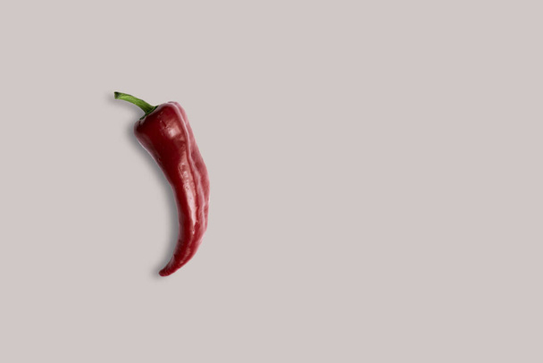 Top up pohled čerstvé červené chilli izolované na šedém pozadí. vhodné pro váš projekt. - Fotografie, Obrázek