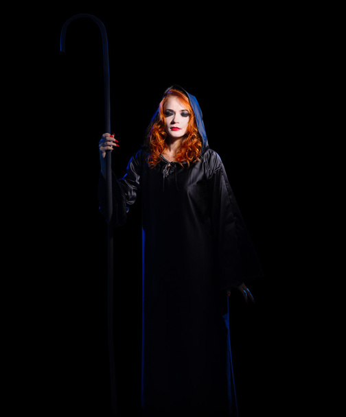 Young witch isolated - Valokuva, kuva