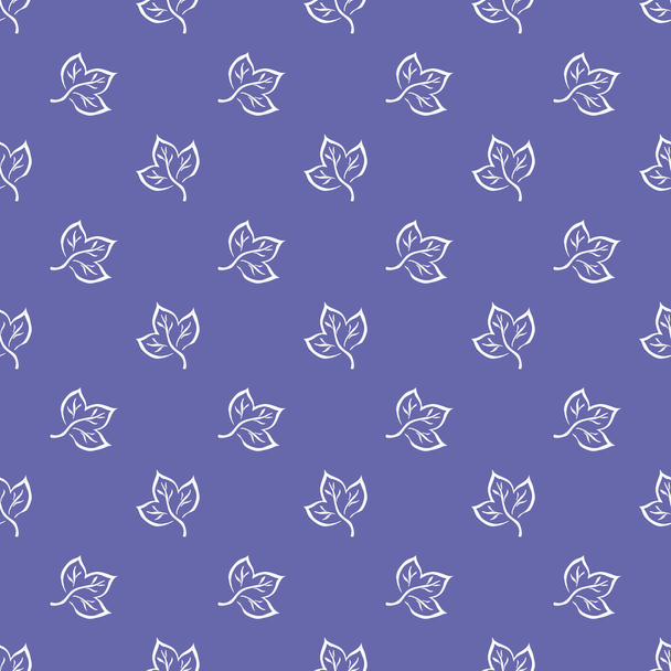 Nahtloses Muster in trendiger lila Farbe. Very Peri - Farbe des Jahres 2022. Botanisches Muster  - Foto, Bild