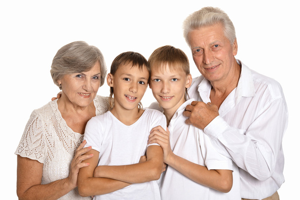 Grandsons with grandparents - Foto, Imagen