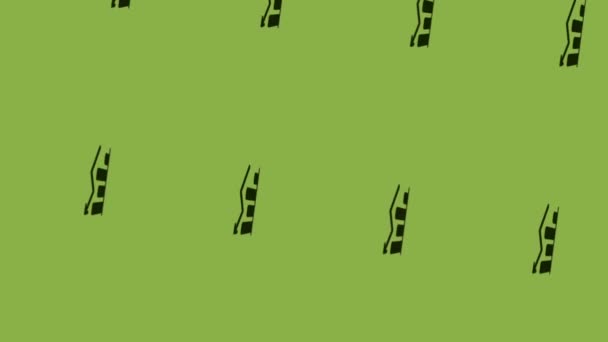 crescente diagrama ícone animação girando em fundo verde - Filmagem, Vídeo