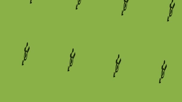 animation de l'icône croissante du graphique filant sur fond vert - Séquence, vidéo