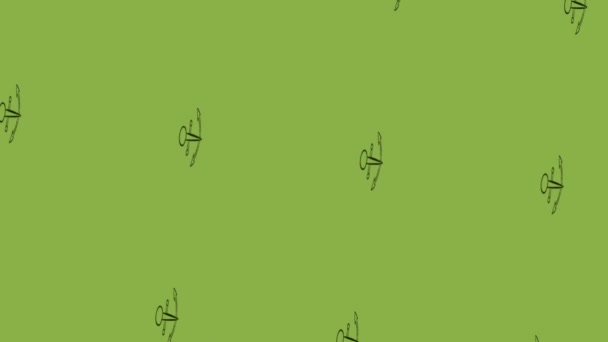 animace ikon kotvy na zeleném pozadí - Záběry, video
