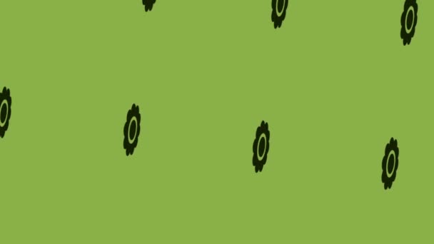 анімація квіткової ікони, що обертається на зеленому фоні
 - Кадри, відео
