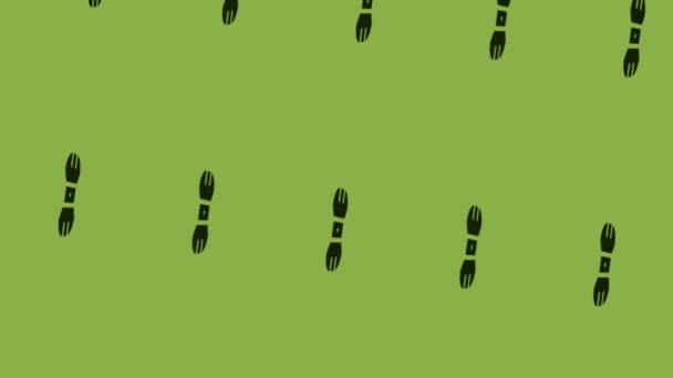 negro pajarita icono animación girando sobre fondo verde - Metraje, vídeo