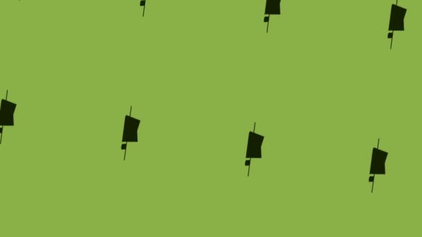 animazione icona segnalibro rotante su sfondo verde - Filmati, video
