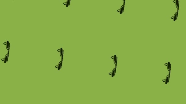 fekete melltartó ikon animáció forgó zöld háttér - Felvétel, videó