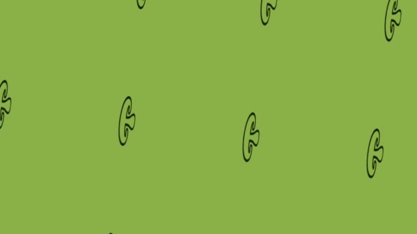 анимация иконки гриба на зеленом фоне - Кадры, видео