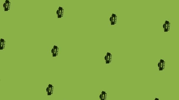 большая иконка Бен башня анимации вращения на зеленом фоне - Кадры, видео