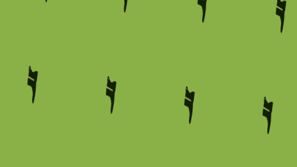 animáció a csizma cipzár ikon forgó zöld háttér - Felvétel, videó