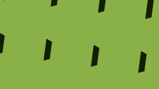 緑の背景で回転する黒の四角形のアニメーション - 映像、動画