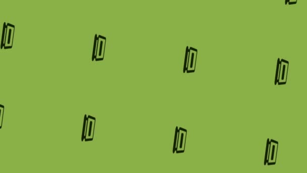 вращение иконки мешок анимации на зеленом фоне - Кадры, видео
