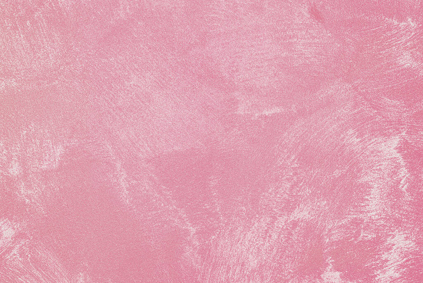 Textur aus rosa Zierputz oder Beton. Abstrakter Grunge-Hintergrund für Design. - Foto, Bild