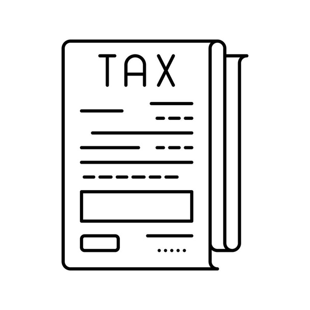 Иллюстрация вектора иконки налоговой линии - Вектор,изображение