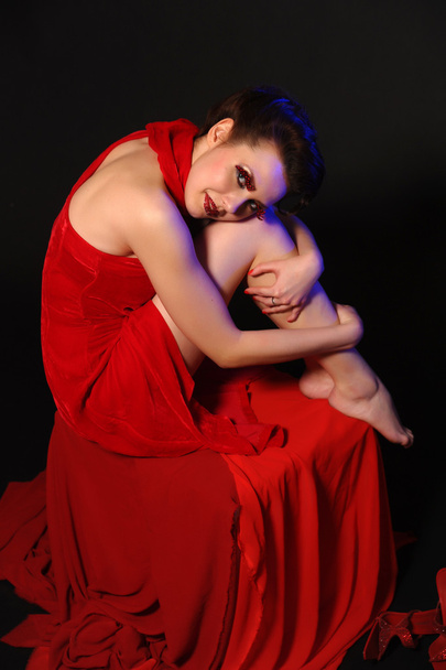 Woman in red - Foto, afbeelding