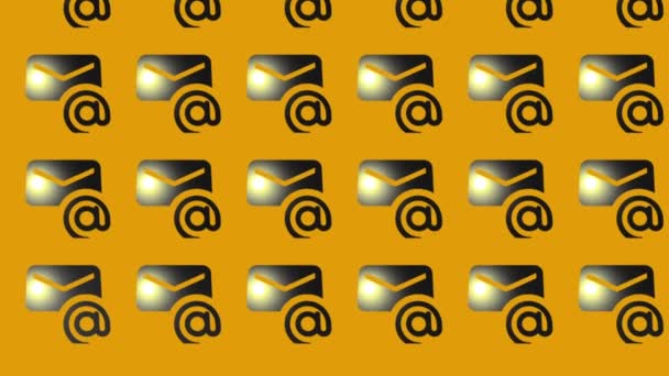 animáció e-mail ikon sárga - Felvétel, videó