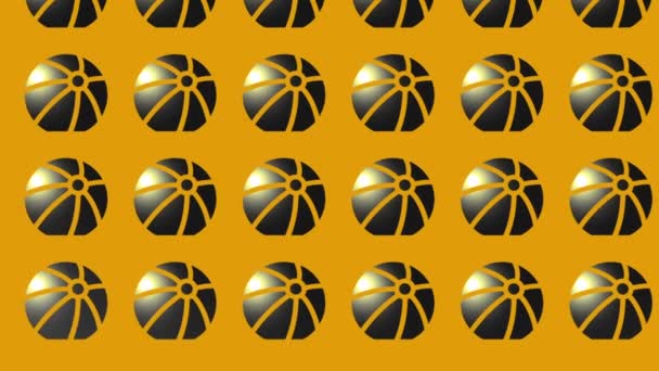 fekete strand labda ikon animáció sárga - Felvétel, videó