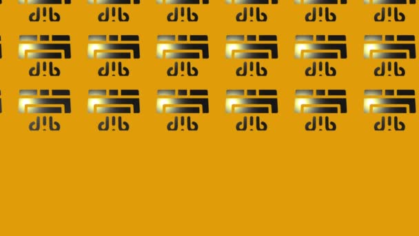 черный кондиционер иконка анимации на желтый - Кадры, видео