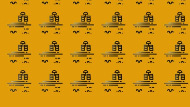 animáció a strand ikon sárga - Felvétel, videó