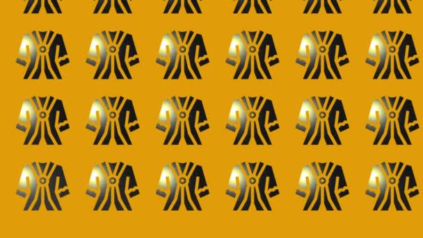 Itämainen puku kuvake animaatio keltainen - Materiaali, video