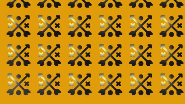 ornamento com animação de ícone de setas em amarelo - Filmagem, Vídeo