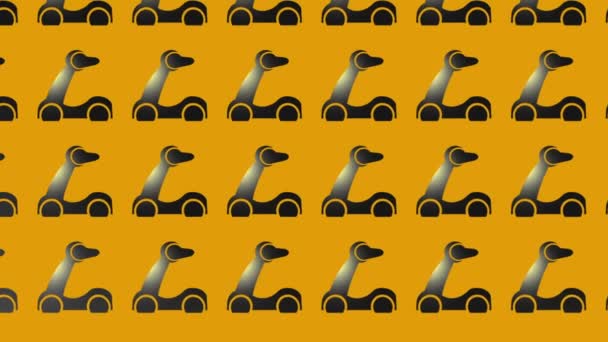 scooter électrique icône animation sur jaune - Séquence, vidéo