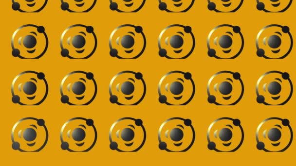 атомна анімація піктограм структури на жовтому
 - Кадри, відео