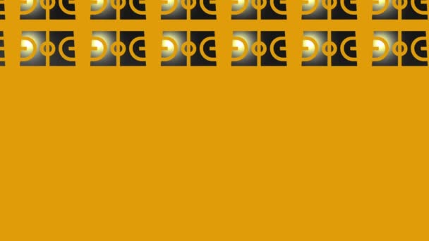 animación icono de cancha de baloncesto en amarillo - Metraje, vídeo