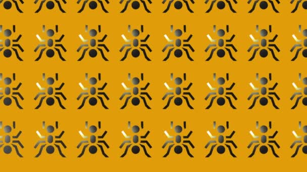 анимация иконки черного муравья на желтом - Кадры, видео