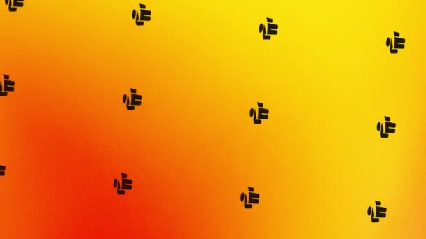 forgó sérült ember ikon animáció narancssárga és sárga - Felvétel, videó