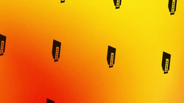pyörivä 3dm tiedostomuoto kuvake animaatio oranssi ja keltainen - Materiaali, video