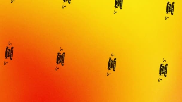tournage problème dermatologique icône animation sur orange et jaune - Séquence, vidéo