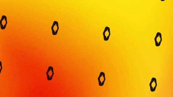 animación del icono del elemento de diseño oriental en naranja y amarillo - Metraje, vídeo