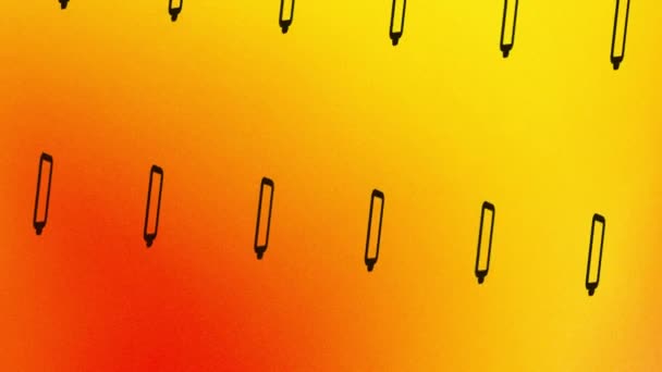 περιστροφή κενό εικονίδιο της μπαταρίας animation σε πορτοκαλί και κίτρινο - Πλάνα, βίντεο