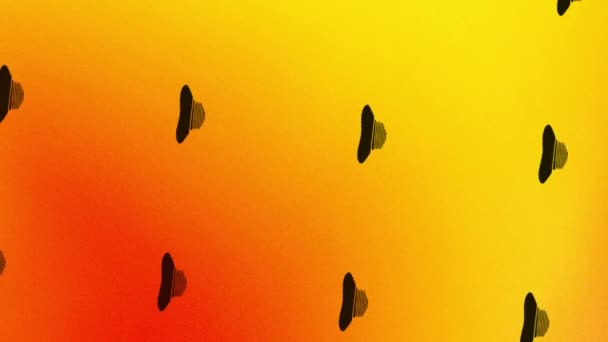 draaiende tandenimplantaat pictogram animatie op oranje en geel - Video