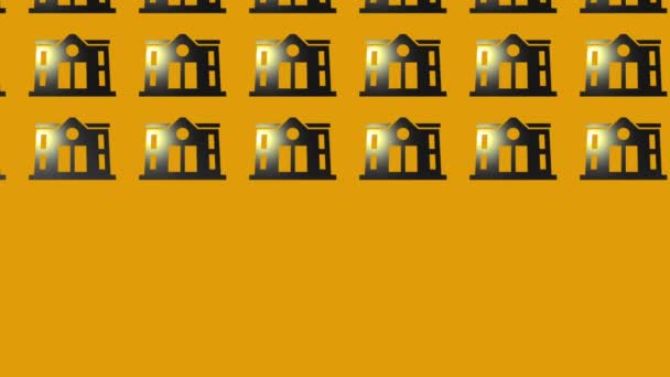 animación del icono del ayuntamiento negro en amarillo - Imágenes, Vídeo