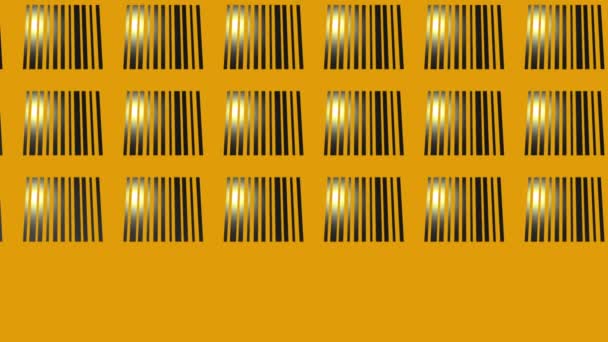 анимация иконки черного штрих-кода на желтый - Кадры, видео