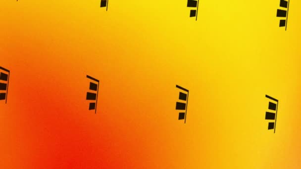 gráfico de barras giratorias icono de animación en naranja y amarillo - Imágenes, Vídeo