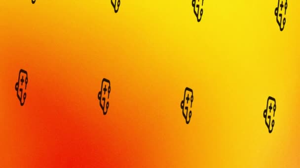 turuncu ve sarı üzerinde dönen ambulans simgesi canlandırması - Video, Çekim