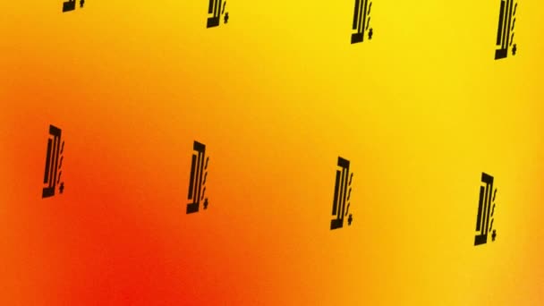animación icono de aire acondicionado giratorio en naranja y amarillo - Imágenes, Vídeo