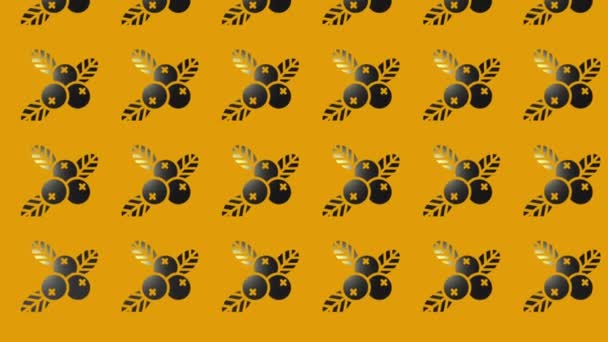 animace ikony černých bobulí na žluté - Záběry, video