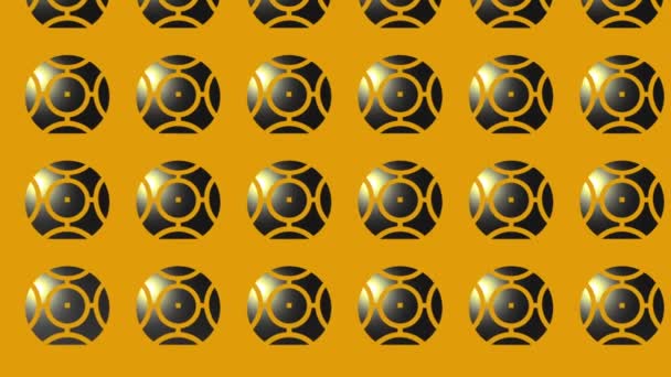 animación del icono de la pelota de fútbol negro en amarillo - Imágenes, Vídeo