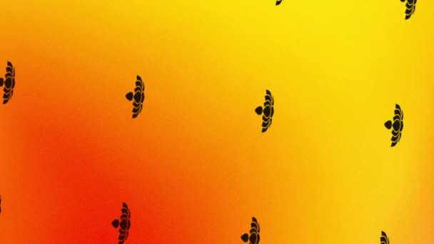 girando animación icono ayyavazhi en naranja y amarillo - Imágenes, Vídeo