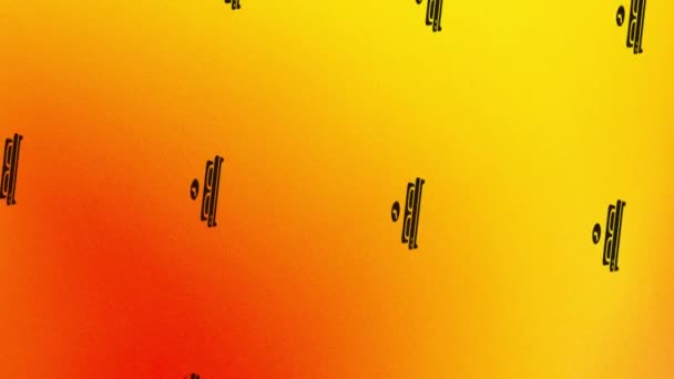 forgó ágy ikon animáció narancs és sárga - Felvétel, videó