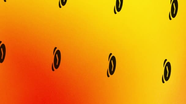 turuncu ve sarı üzerinde dönen alarm saat simgesinin canlandırması - Video, Çekim