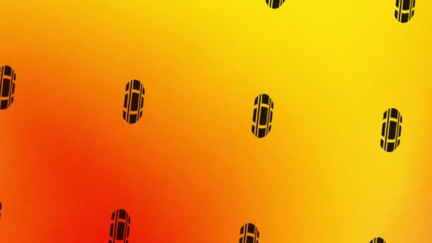 animación del icono del barril giratorio en naranja y amarillo - Metraje, vídeo