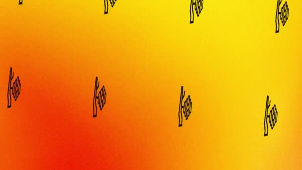 animáció spinning ikon méhkas narancssárga és sárga - Felvétel, videó