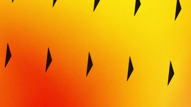 animatie van het draaiende pictogram met driehoek op oranje en geel - Video